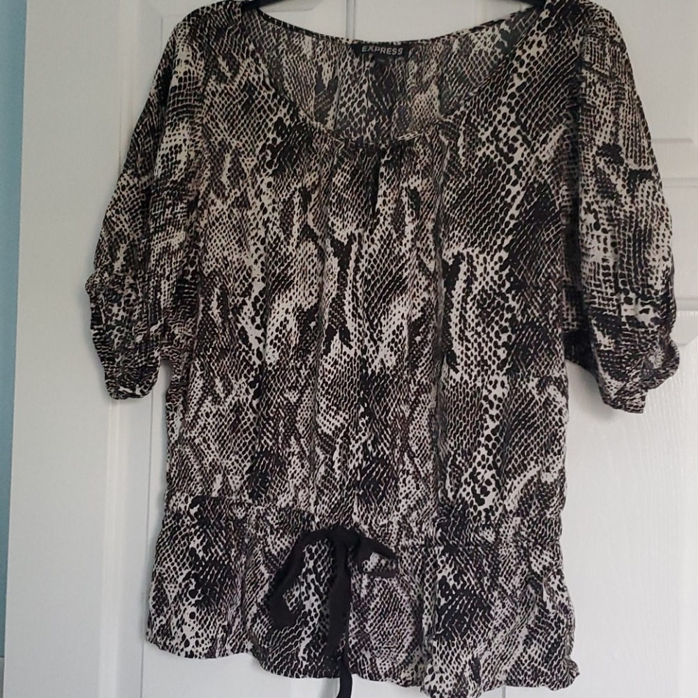Express animal print blouse